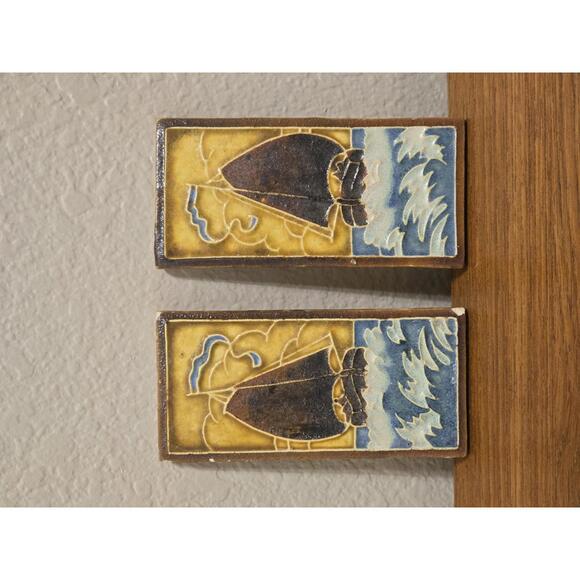 Rare, Antique Royal Delft Hand-painted Cloisonne Tiles - Picture 2 of 6